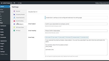 How Configure List Double Opt-in Message
