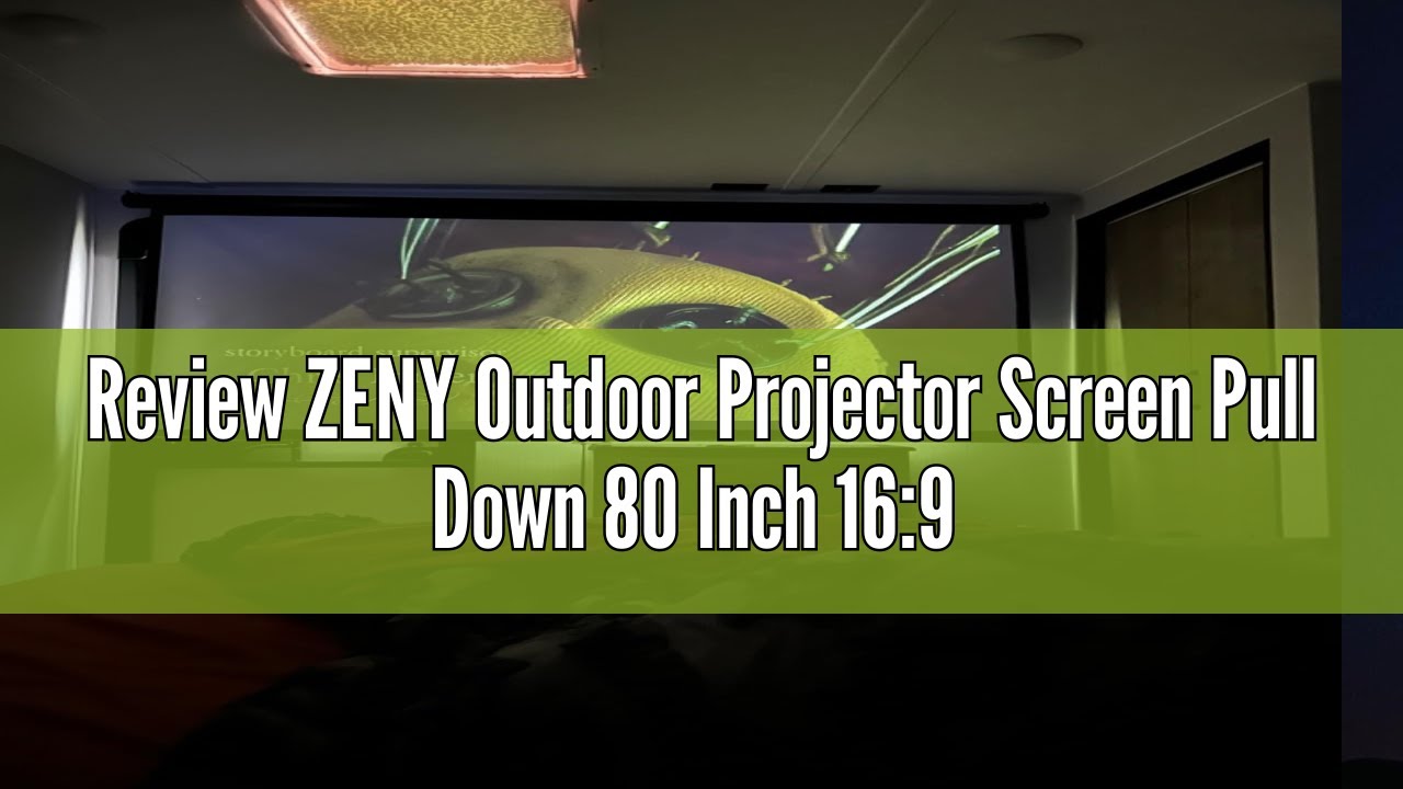 Review ZENY Outdoor Projector Screen Pull Down 80 Inch 16:9 HD ...