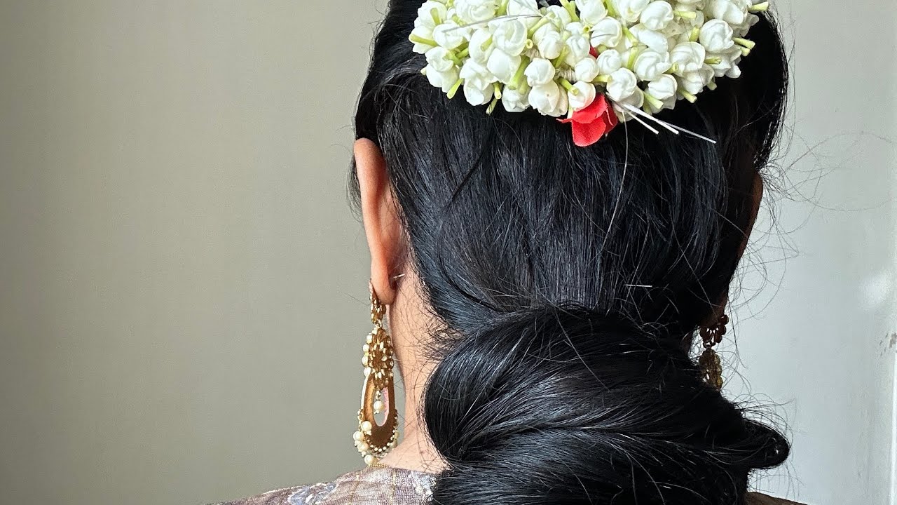 Longhair saree hairstyle @SaritasHairWorld #newvideo 