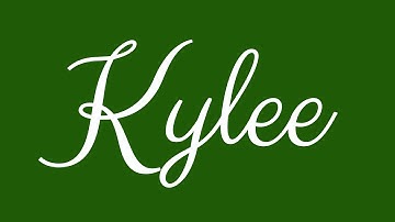 Learn how to Sign the Name Kylee Stylishly in Cursive Writing