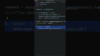 SO I Made Python Follow Voice Commands  #coding #python