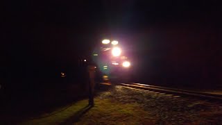 Darkest hour of the night FEC 107 flying through mims. Mile post 149 @ Jones Ave.