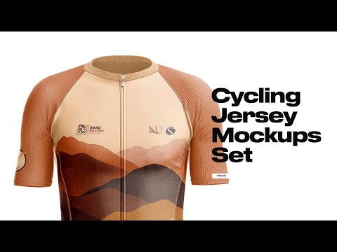 Cycling Jersey Mockups Set, a Shirt Mockup by rebrandy (Thumbnail 2 of 10)