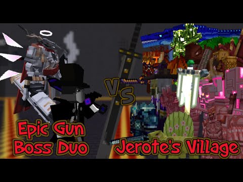 Epic Gun Boss Duo vs Jerotes Village | Minecraft Mob Battle ...