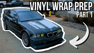 Fixing Front End Damage On My E36 M3 + Vinyl Wrap Prep | Part 1