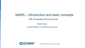 Introduction to ECMWF computing services: MARS introduction