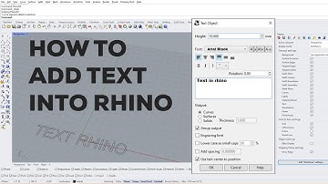 How to add text into rhino