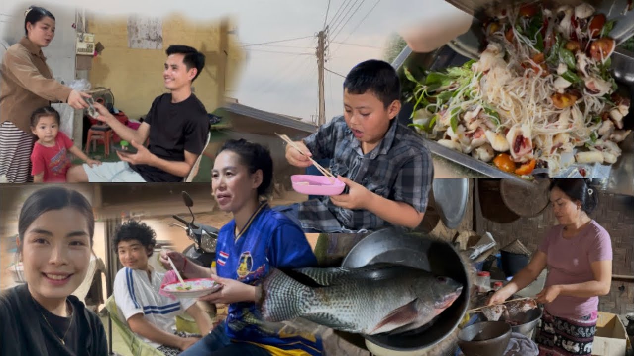 เกือบได้กินฝุ่นกับส้มตำพายุเข้าประเทศลาว￼🇱🇦 พ่อไปใส่มองตั้งแต่เช้าได้ปลานิลมาตัวหนึ่งน้ำหนัก1,4กิโล🐟