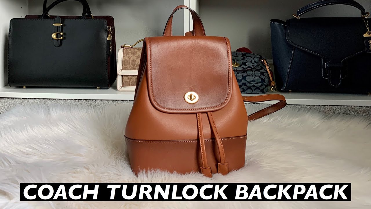 Introducir 73+ imagen coach turn lock backpack