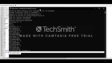 Método de Newton para Sistemas de Ecuaciones No Lineales-Python
