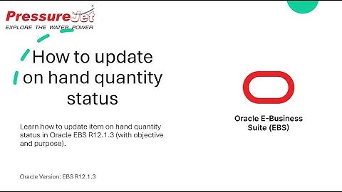 How to Update Item On Hand Quantity Status | Oracle EBS R12