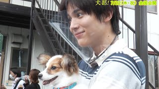 中川大志、犬と戯れるほほ笑ましい姿から迫真の演技まで　さまざまな表情収めた「犬部！」メーキング映像