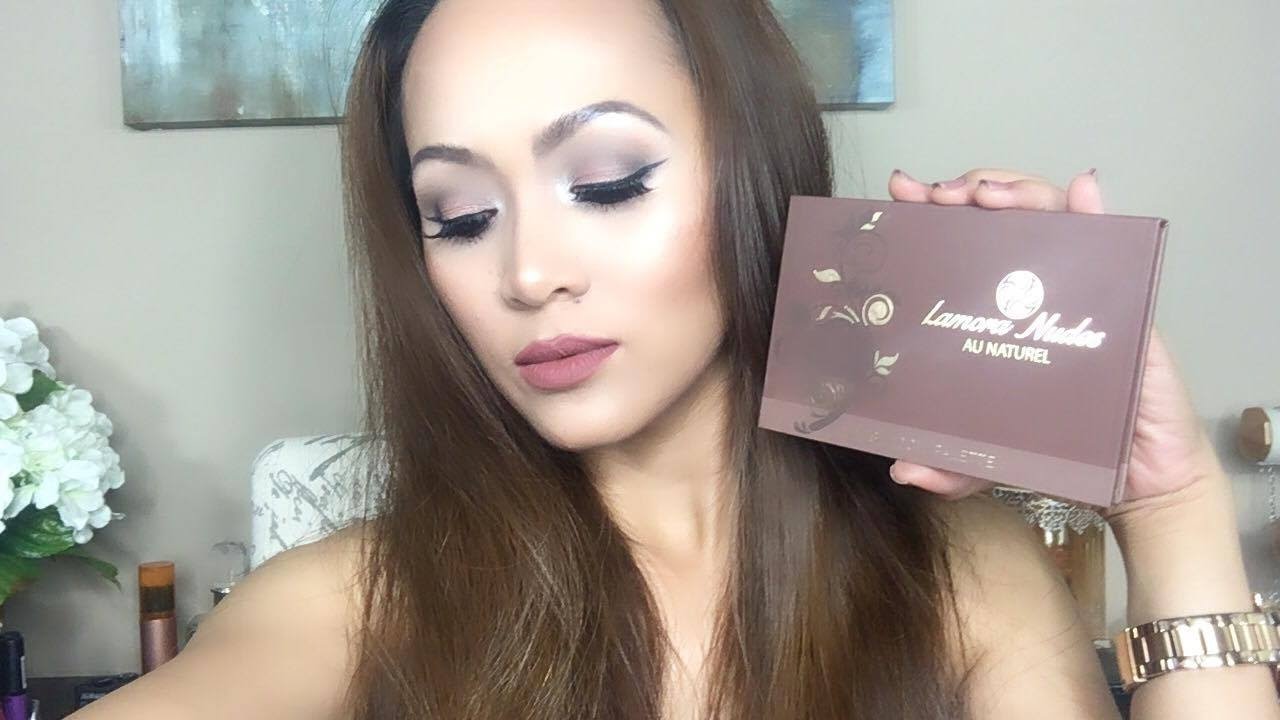 Lamora Nudes Eyeshadow Palette and Brushes Easy Makeup Tutorial