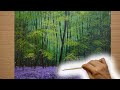 A Forest of Dreams / Acrylic Painting Landscape Idea on Canvas / Technique for Beginners