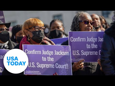 Black women rally at the Supreme Court for Ketanji Brown Jackson | USA TODAY