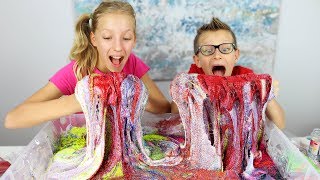 100 Layers of Glitter in Fluffy Slime!!!! screenshot 4