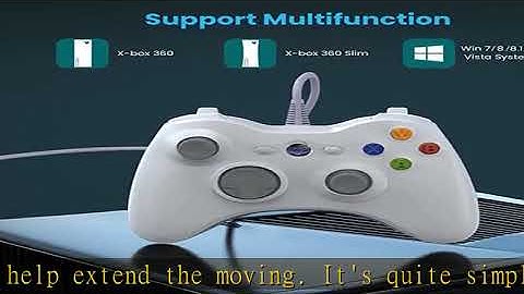 YAEYE PC Wired Controller, Game Controller for Xbox 360 with Dual-Vibration Turbo Compatible with X