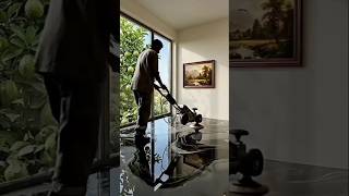 Luxury Bedroom Epoxy Floor Makeover | Clear Epoxy Resin Transformation #shorts #epoxy