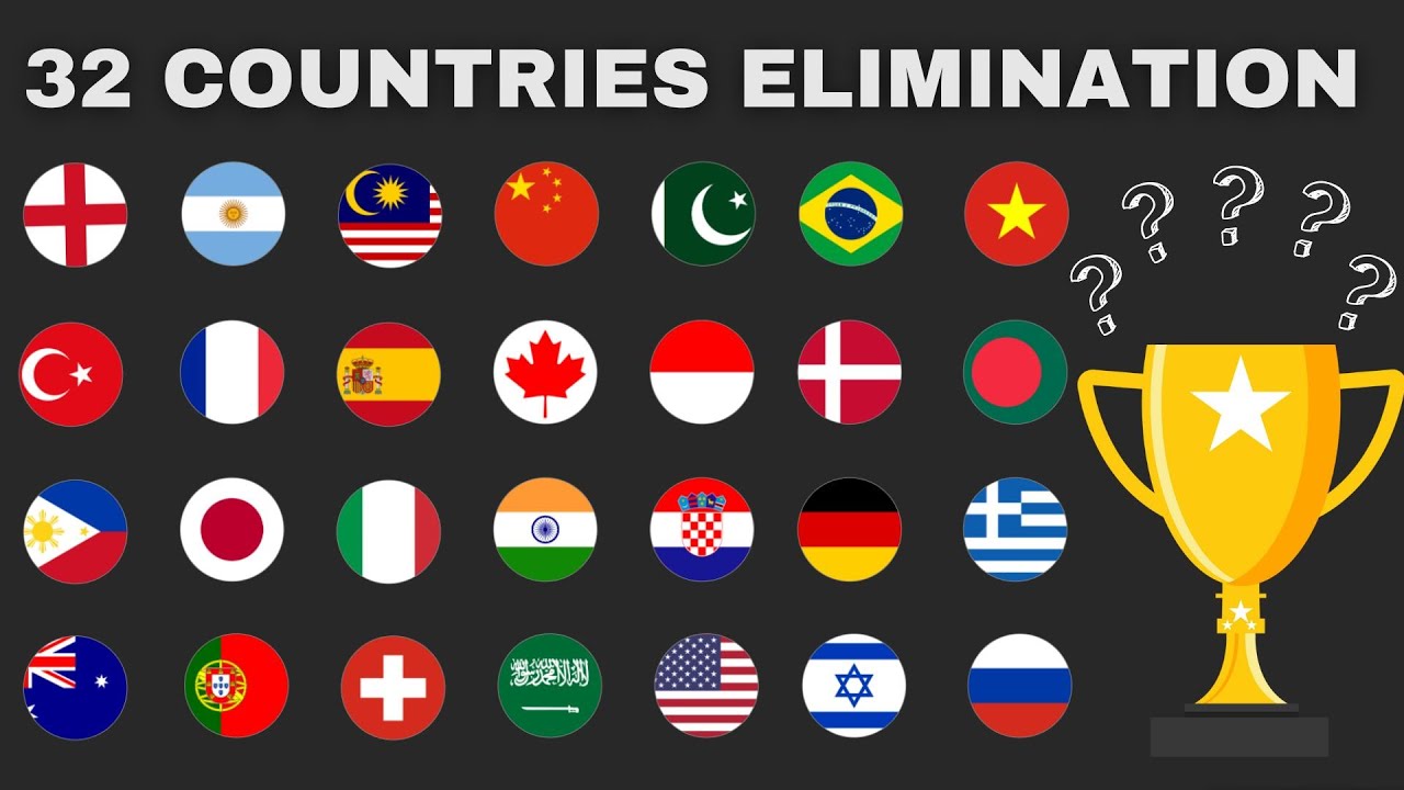 32 Countries 31 Eliminations Marble Race in Algodoo #5