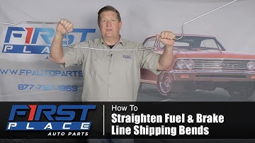 How to Straighten Shipping Bends in Brake & Fuel Lines