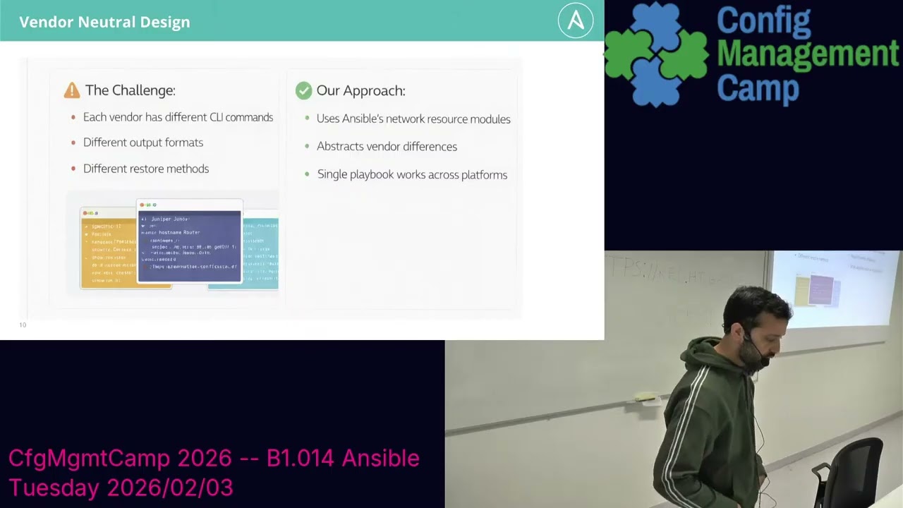 Reliable Network Backup & Restore with Ansible: Idempotent, Vendor Neutral, with AI/ML Diff Severity