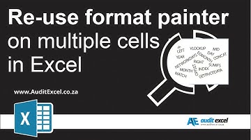 Format Painter in Excel on multiple cells (shortcut)