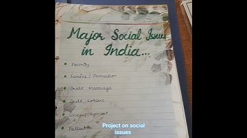 Project on social issues||Class 10th
