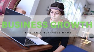 How to reserve a business name