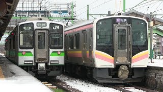 JR弥彦線 吉田駅 E129系(弥彦初詣)
