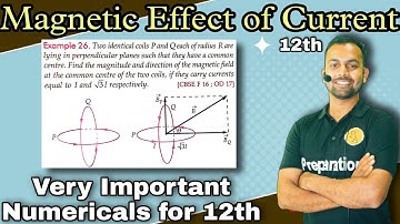 Ex-26 Magnetic Effect of electric Current/two identical coils P and Q each of radius R are lying in