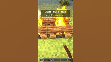 Minecraft Build Hacks - Bench | #shorts #minecraft #minecraftshorts #buildhacks
