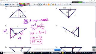 Solving Similar Right Triangles with Proportions