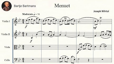 Jāzeps Vītols - Menuet for String Quartet (1899)