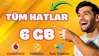 TÜM HATLAR'DA GEÇERLİ BEDAVA 6 GB İNTERNET 2026 | Vodafone, Turkcell ve Türk Telekom