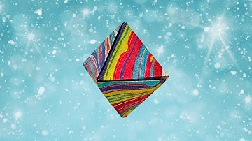 How to make a octahedron with a square paper | Origami Octahedron