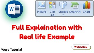Picture, Clip Art, Shape, Smart Art & Chart Explained in Hindi | MS Word Insert Tab Full Guide.