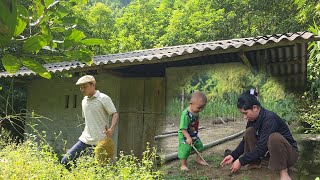 JuSon visits the abandoned house | Ly Tieu Ca clears weeds in the garden screenshot 4