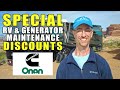 RV Maintenance & Repair - Cummins & Onan Generator Service Discounts