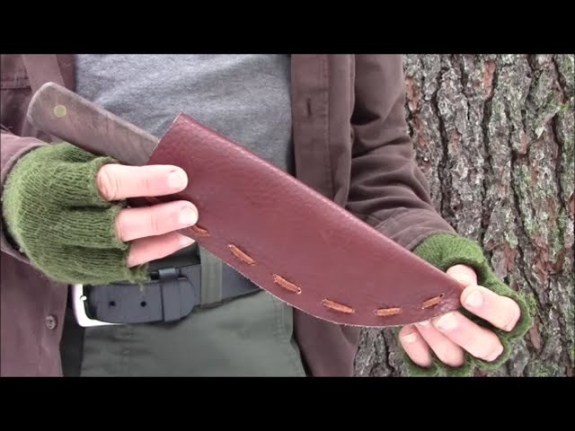 MAKE A SHEATH FOR THE OLD HICKORY BUTCHER KNIFE - WillowHavenOutdoor  Survival Skills