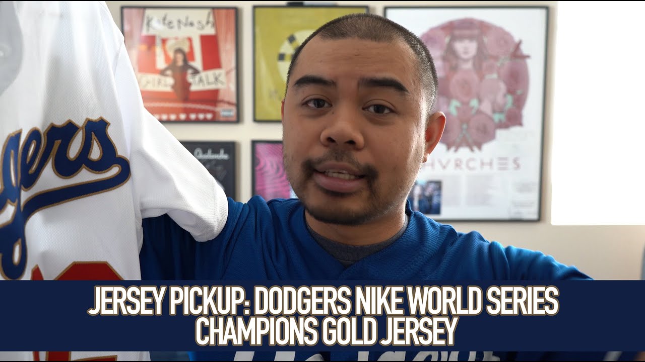 Jersey Pickup Dodgers Nike World Series Champion Gold Jersey Nike 