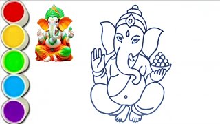 How to draw lord Ganesha drawing//Ganesh chaturthi special drawing//Ganesh Bhagwan Chitra
