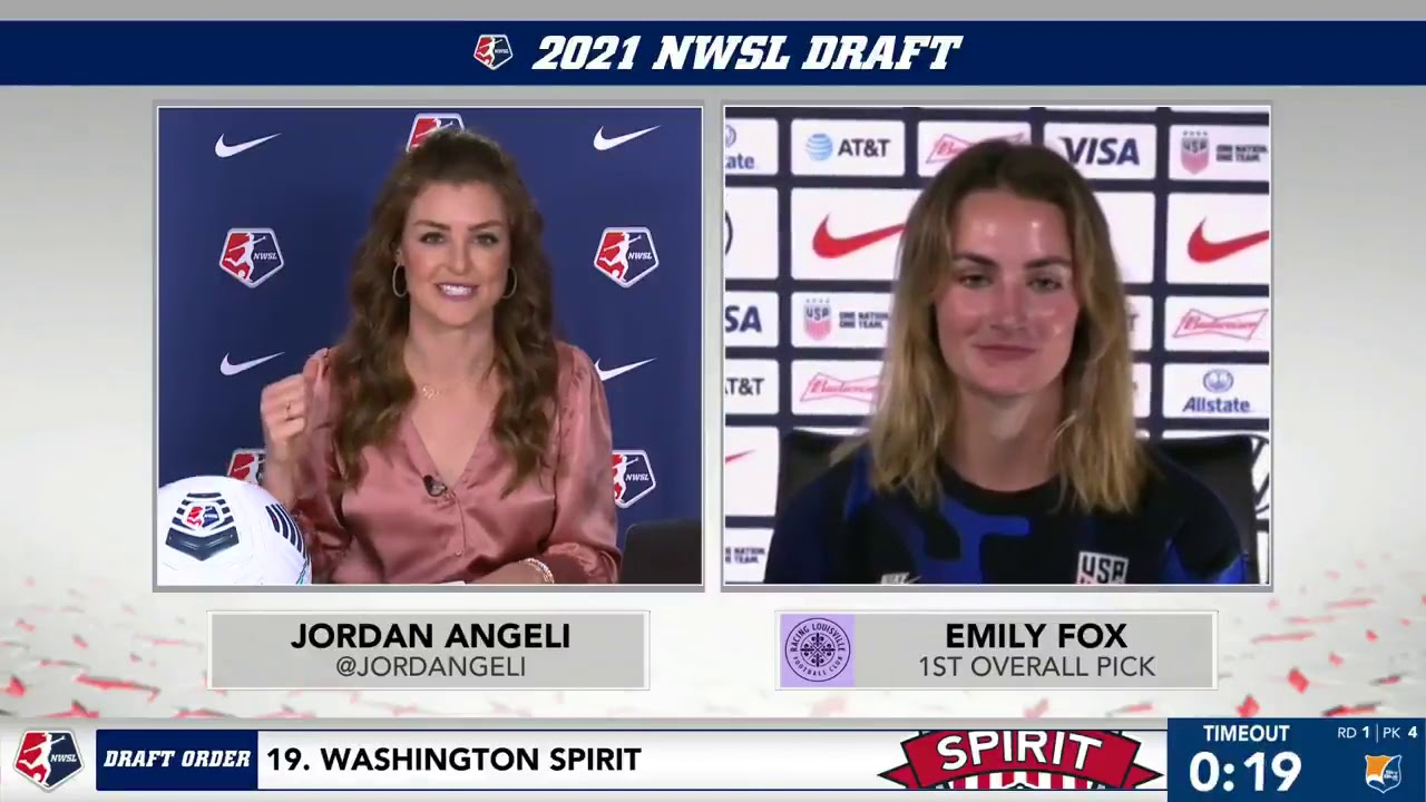 Emily Fox Interview 2021 NWSL Draft YouTube