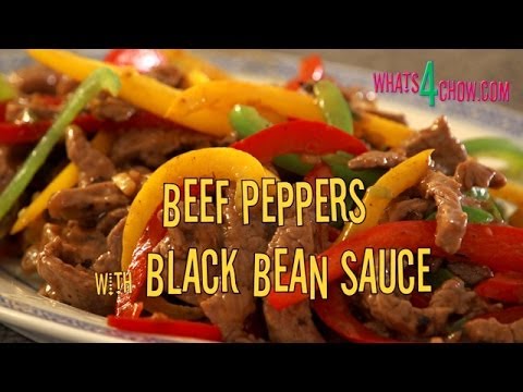 Beef Peppers with Black Bean Sauce. Stir-fried beef with peppers & black bean sauce.