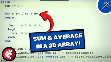 Example of The Sum & Average of A Two-Dimensional Array! | Beginner