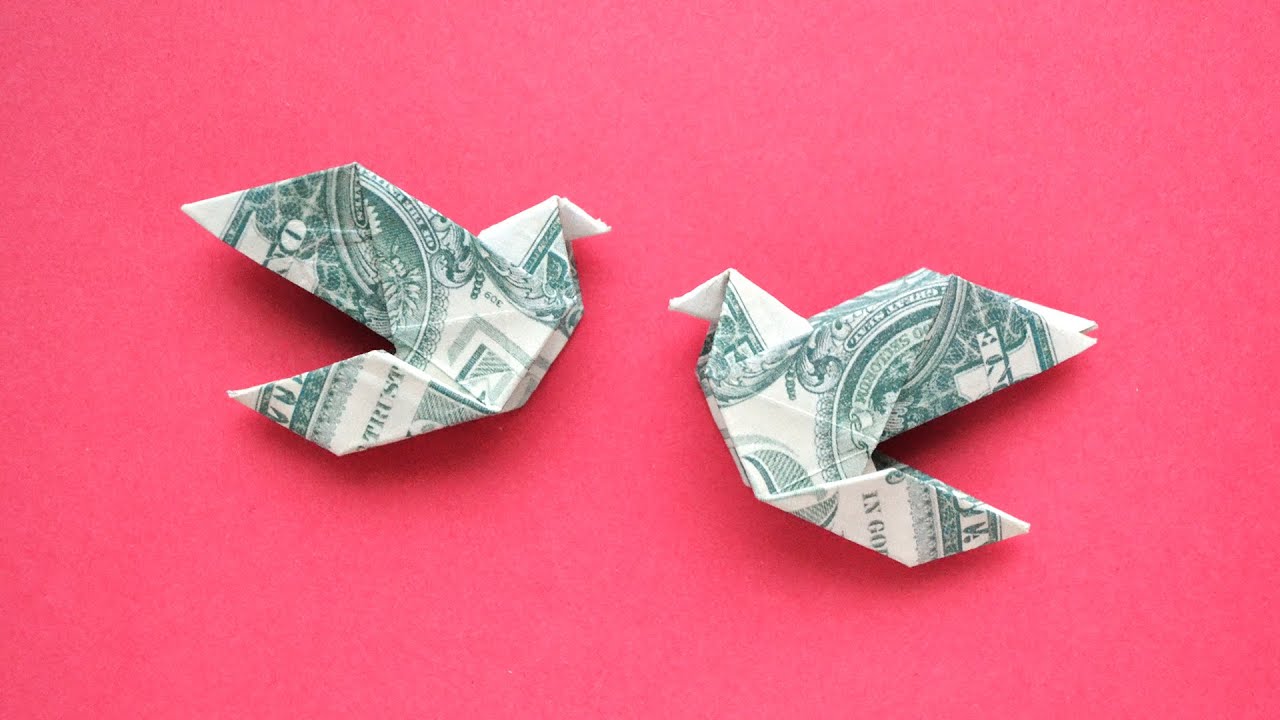 Nice MONEY PIGEON Easy Dollar Origami Bird Tutorial DIY by NProkuda