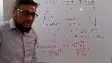 Essex Grammar Schools - Equations with Triangles 11 Plus Maths Tutorial