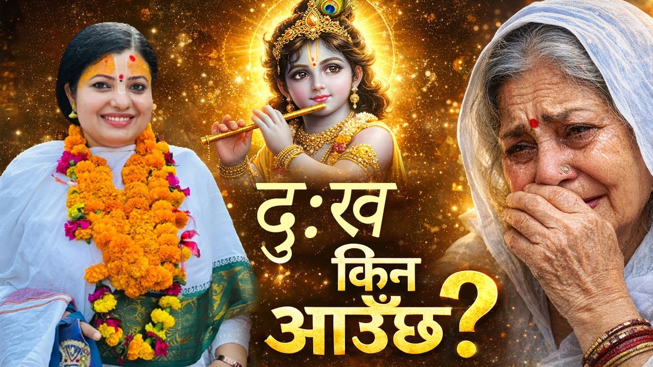 दुख किन आउँछ? यो १ गल्ती नगर्नुहोस् – कृष्णको सन्देश #shrijitelevision #radhikadaasiji