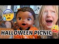 BABY ALIVE has a HALLOWEEN PICNIC! TRIP to MCDONALDS! The Lilly and Mommy Show! FUNNY KIDS SKIT!