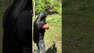 My Wife Shooting my Daystate Redwolf offhand Hawke Sidewinder, Benjamin Match Grade 10.5 Gr
