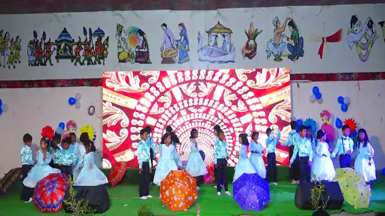1st class kids Rain theme dance performance #annualday2025-26 @VernonschoolBeeramguda 